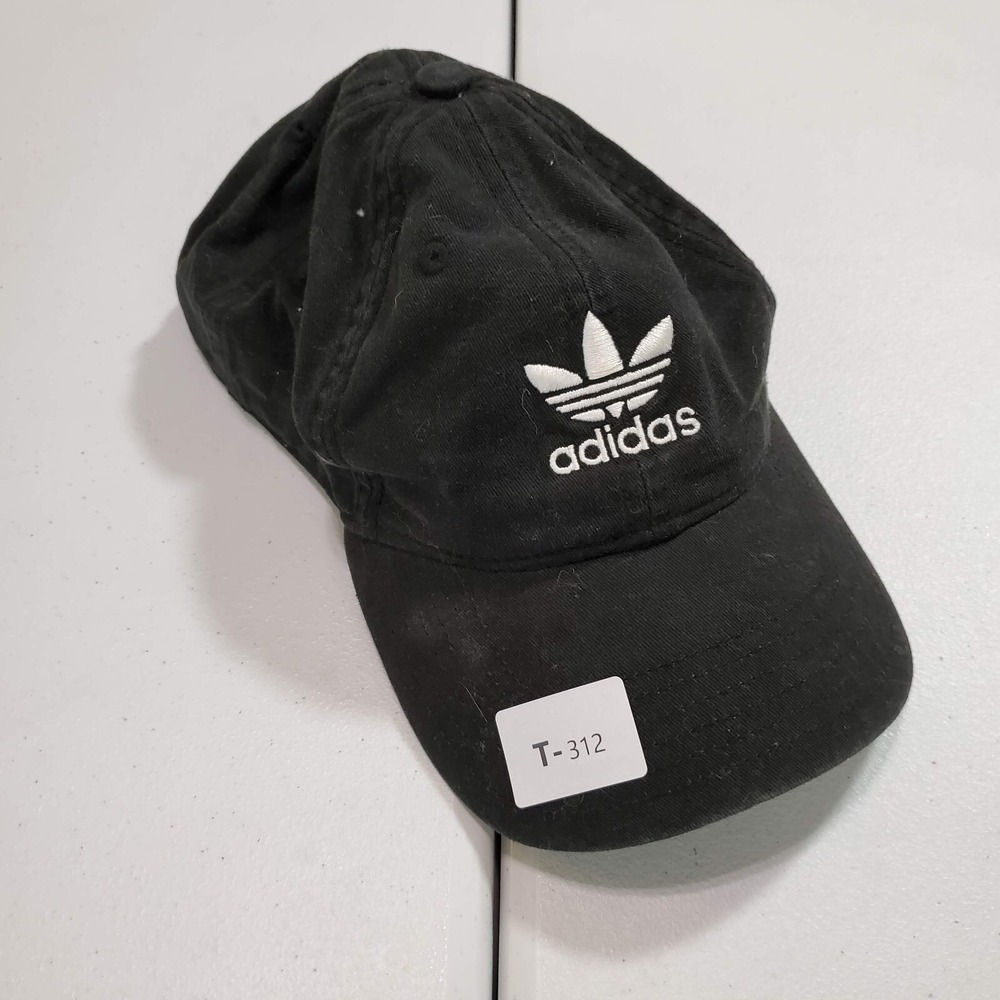 Adidas Men Hat One Size Black‎ Baseball Cap Trefoil Logo Embroidered Adjustable